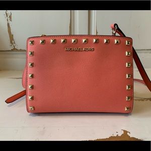 Michael Kors Selma medium studded messanger purse